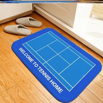 테니스 발매트 현관 인테리어 매트 카페트 욕실발판 화장실, 80x120cm, 호주오픈