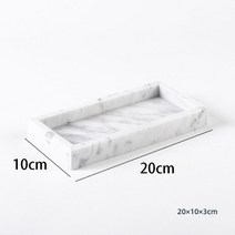 북유럽 대리석 장식 트레이 모던 심플 주얼리 화장품 디스플레이 보관 가정 욕실 액세서리 정리 플레이트, [01] 20x10cm