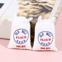 인형 집 미니어처 시뮬레이션 밀가루 가방 롤링 핀 모델 주방 액세서리 장난감 데칼, 2PC