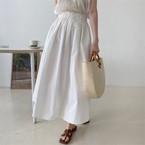 셀러허브(잡화) 여자 바스락 코튼 하비커버 롱스커트