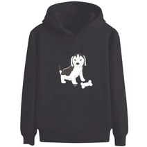 [오너클랜] 키밍 강아지 코코 후드티 애완 반려동물 긴팔 맨투맨, 색상:블랙 / 사이즈:14호
