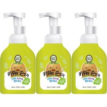 해피바스 키위랑 손씻자 버블핸드워시, 250ml, 3개