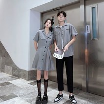 2022 새로운 대학 스타일의 클래스 옷 커플 여름 옷 레트로 클래스 옷 정장 학생 정장 교복 사진 졸업