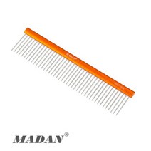 마단 푸들콤 스프레이콤 Spray Comb 강아지빗 엉킨털빗 푸들용빗, 7.5인치 19Cm 칼라콤 MAC-190W Orange
