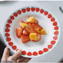 과일 싸고 예쁜 쓰임 주방 레트로 그릇 집꾸미기 방꾸미기, 딸기 수프 접시