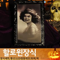 (주)파티해 할로윈 장식3 H I - 이색 소품 스티커 공포 해골 인형, H25_대형호러액자-소녀