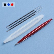 레진아트 재료 키링 키트 수제 실리콘 금형 DIY 에폭시 수지 펜 홀더 주조 투명 볼펜 제, MJ-YZB-2