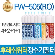 후레쉬워터 심비 FW-505(RO) 고품질 정수기 필터 호환 1년관리세트, 선택01_1년관리세트(4+2+1+1=8개)