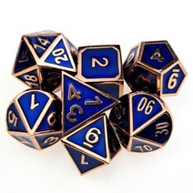 보드 게임 주사위 wetd metal dice polyhedral 7 die set many colors collection dnd bag rpg 게임 액세서리 큐브 파우치 인, 17