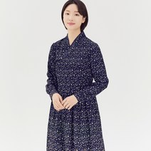 [돌실나이] 생활한복 여자 봄 가을 꽃무늬 철릭 원피스 IL32D172