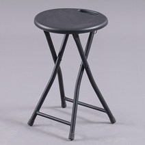 플라스틱 접이식 의자 가정용 어린이집 유치원 교회 라운드 둥근 작은 벤치 휴대용 의자, 플라스틱 표면에 높이 47cm의 블랙 라운드 의자