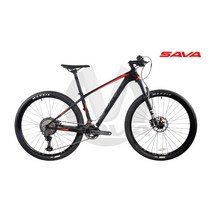 [사바코리아] 사바 토치 9.2 풀카본 XTR 24단 27.5인치 MTB 자전거 2022, Matte Black/Red, 15