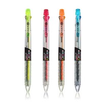 [문구조아] 라인플러스 라탄 레이져 볼펜 형광분홍, 5개