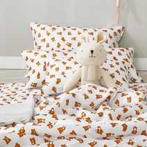 리락쿠마 캐릭터 풍기인견 유아 아동 신생아 차렵이불+베개세트 솜포함, 차렵이불베개세트MINI