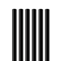 일자빨대 7mm 25cm 500개 벌크포장, 검정