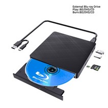 외장 cd롬 rw 노트북 블루레이 cd플레이어 시디 플레이어 odd 3.0 외부 드라이브 3d 버너 리더기 USB 앰프 컴퓨터용 type-c 버너 라이터 슬림 bd cd dvd, 블루레이 버너
