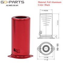 55mm 알루미늄 진공 튜브 쉴드 프로텍터 12AX7 ECC83 12AU7 ECC82 12AT7 ECC81 6DJ8 6922 E88CC Hifi 오디오 앰프 DIY, [03] GOLD