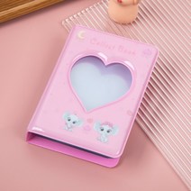 포토북 아기앨범제작 초음파앨범 웨딩 커플 여행 엘범 사진첩편지 인쇄 된 사진 앨범 3 인치 Photocard 바, 09 B-pink heart