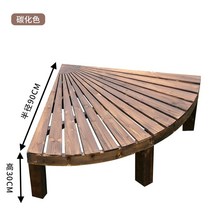 평상마루 야외 리모델링 베란다 발코니 접이식 침대 평상 마루 원목 정원, 부채꼴받침대90*90*30cm탄화색