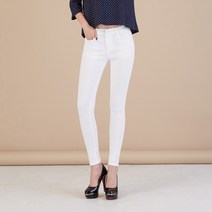 클로니아 베스트 허리스판 화이트 슬림 스판 스키니진 EM7W25