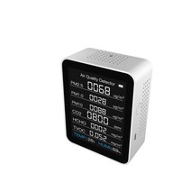 공기질 측정기 카운터기 8 In 1 대기질 감지기 CO2 모니터 PM2.5 PM1.0 온도 습도 센서.감지기 분석기, [02] White