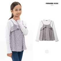레노마 키즈 여아플라워 프릴 뷔스티에 화이트 R2231T159 01