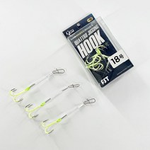 콰트로 어시스트 훅 3개입 야광튜브 갈치지깅훅 광어 루어낚시바늘, 18호