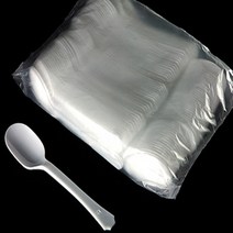 수저(빙수 백색 벌크 100p) 업소용 / 식당 / 배달업체 / 카페 / 대용량 / 100p, 1개, 100p