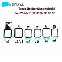 휴비나인 스마트폰터치패널 Apple Watch 시리즈 용 터치 스크린 디지타이저 유리 2 3 4 5 6 SE 렌즈 패널 38mm 40mm 42mm 44mm 교체, 없음, S4  40mm
