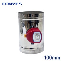 HVAC 스테인레스 스틸 에어 댐퍼 밸브 전기 공기 덕트 전동 밸브 4 인치 환기 파이프 체크 밸브 100mm 220, DC 12V