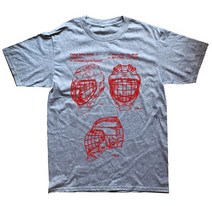 아이스하키 장비 용품 Funny Ice Hockey Goaltender Mask 특허 티셔츠 코튼 스트리트웨어 반팔 생일 선물, 10 GRAY_01 XS