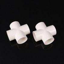 파이프 연결 DIY 조인트 홀더 커넥터 십자 20mm 흰색, 단품
