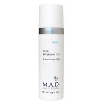 m.a.d 스킨케어 여드름 역전 젤 - 건조하지 않은 벤조일 퍼옥사이드 블레미쉬 트리트먼트 1 oz. 클렌징 리무버 클렌저
