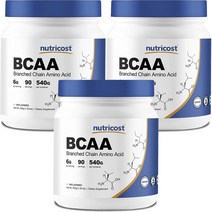 뉴트리코스트 BCAA 무맛, 3개, 540g