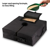 원두막 조립식 정자 야외 파빌리온 야외 파티오 우산 기본 무게 가방 비바람에 견디는 파라솔 헤비 듀티 샌, 01 Square