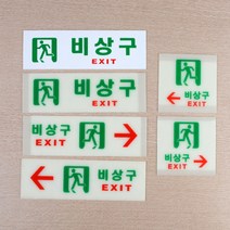 야광 비상구표시 축광 비상계단 표지판 이미지 비상구표지판 비상구안내문 사인 표찰, 축광 사각 오른쪽