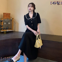 여름 원피스 세트 키작은 하복에 반팔 상의+스커트 캐주얼 투피스