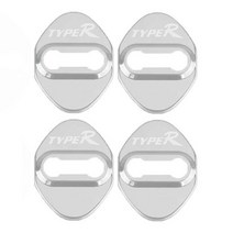 자동차 도어 잠금 보호 커버 장식 Honda Typer R Civic Mugen Accord CRV Hrv 녹 방지 스티커 차량 액세서, 02 005-TypeR-Silver