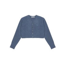 LUV IS TRUE IN CROP KNIT CARDIGAN(BLUE)