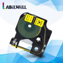 Labelwell Multicolor 18052 Dymo 산업용 열 수축 튜브 호환 Rhino 5000 4200, 02 Black on Yellow_05 19mm