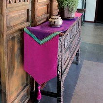 동남아 풍경 보라색 침대 깃발 식탁보 심플 현대적인 사이드월, C02-2.4m