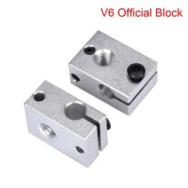 3D 프린터 부품 3D 프린터 부품 E3D V6 히터 블록 공식 알루미늄 블록-J 헤드 핫 엔드 보우 덴 압출기 V6, 02 2PCS Block