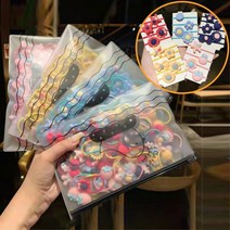 6종 헤어끈 (20p) 세트 귀요미 지퍼백 머리끈 머리끈 유아