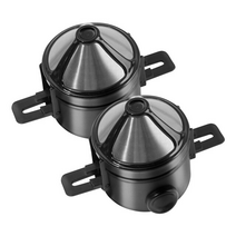 커피 내리는 도구 콜드블루 더치커피 만들기 캠핑용 드리퍼 세트 핸드 드립 2pcs 필터 휴대용 스테인레스 스틸 차 홀더 재사용 가능한 종이가없는 스탠드 퍼 여과기, 2pcs 블랙 필터, 협력사
