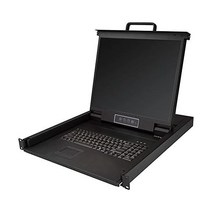 StarTech.com Rackmount KVM 콘솔 서버 랙용 19인치 LCD 모니터가 장착된 싱글 포트 VGA 케이블 및 하드웨어가 풀 기능 범용 1U 서랍 USB 지원 50, 1.7