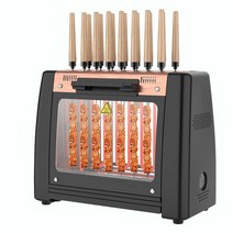 꼬치 기계 양꼬치 자동 무연 회전 구이 양꼬치 가정용, 기름브러시1+꼬치꽂이32개+그물판