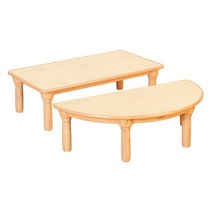 자작합판 안전원목 책상-원목다리 어린이집 유치원 유아가구, 사각 H1-3유아290