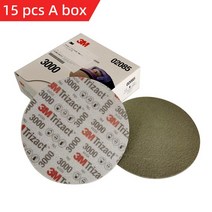 자동차 스프레이 페인트 연마용 정밀 피라미드 3M 스폰지 사포 P3000 6 인치 152mm 연삭, 07 3000grit 15pcs abox