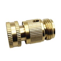 급수 장치 정원 호스 잔디 스프링클러 용 정원 호스 커넥터, 2.5cmx0.98인치, 노란색, 놋쇠