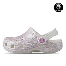 [크록스키즈] 클래식 클로그 글리터 아동 주니어 슬리퍼 샌들 오이스터 206993-159
